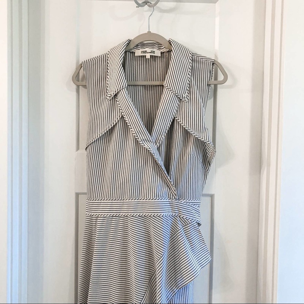 Diane Von Furstenburg Charleigh Wrap Dress Large - Picture 5 of 12